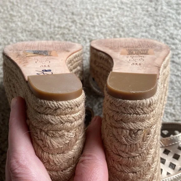 TORY BURCH Leather Printed Espadrille Sandals - Picture 8 of 10